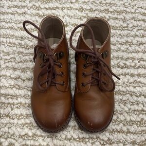 Janie and Jack Leather Kids Lace-Up Shoes